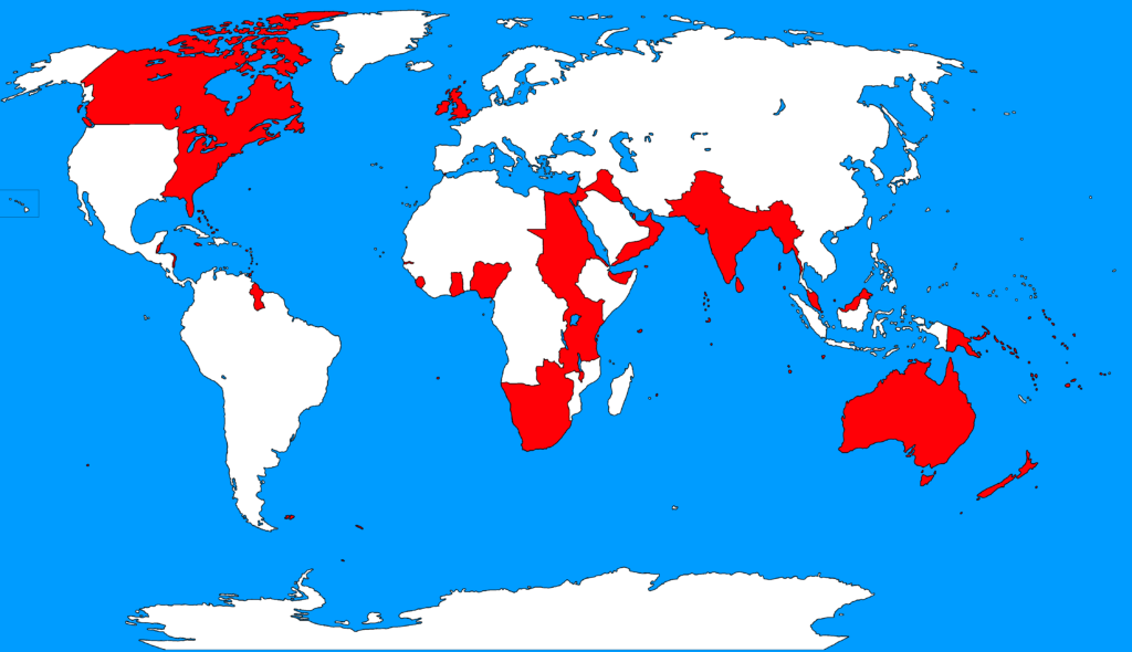 Map of the British Empire